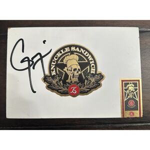 Signed Signature Guy Fieri Knuckle Sandwich Toro Empty Wooden Cigar Box 9x6x2